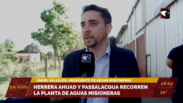 Herrera Ahuad y Passalacqua recorren la planta de Aguas Misioneras
