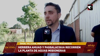 Herrera Ahuad y Passalacqua recorren la planta de Aguas Misioneras