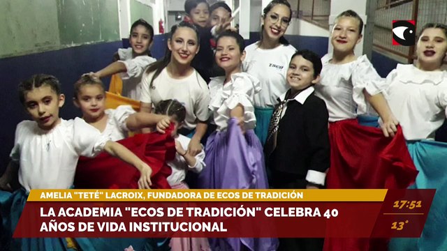La academia Ecos de Tradición celebra 40 años de vida institucional. Entrevista con Amelia Tete Lacroix, fundadora de Ecos de Tradición.