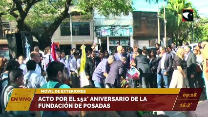 Acto por el 152° aniversario de la fundación de Posadas