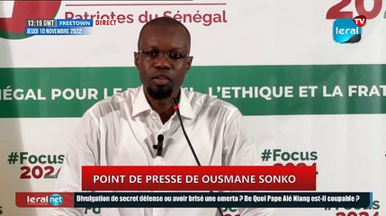 OUSMANE SONKO EN DIRECT