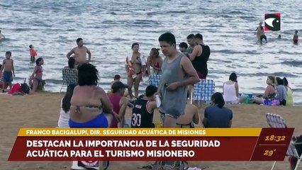 Destacan la importancia de la seguridad actuática para el turismo misionero. Entrevista con Franco Bacigalupi, director de Seguridad Acuática de Misiones.