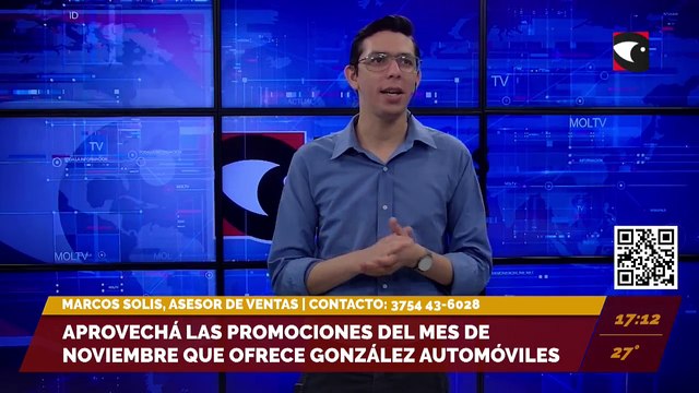 Aprovechá las promociones del mes de noviembre que ofrece González Automóviles. Entrevista con Marcos Solís y Betiana Brítez, asesores de ventas.