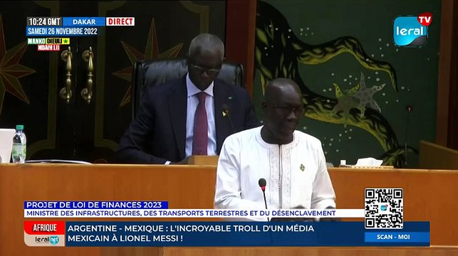 PROJET DE LOI DE FINANCES 2023 Ministre des Infrastructures, des Transports terrestres et du Désenclavement