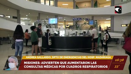 Misiones: Advierten que aumentaron las consultas médicas por cuadros respiratorios. Entrevista con Andrea Gallardo, Departamento de Emergencias del Hospital Madariaga.