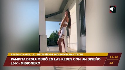 Pampita deslumbró en las redes con un diseño 100% misionero. Entrevista con Belén Schafer, licenciada en Diseño de Indumentaria y Textil.