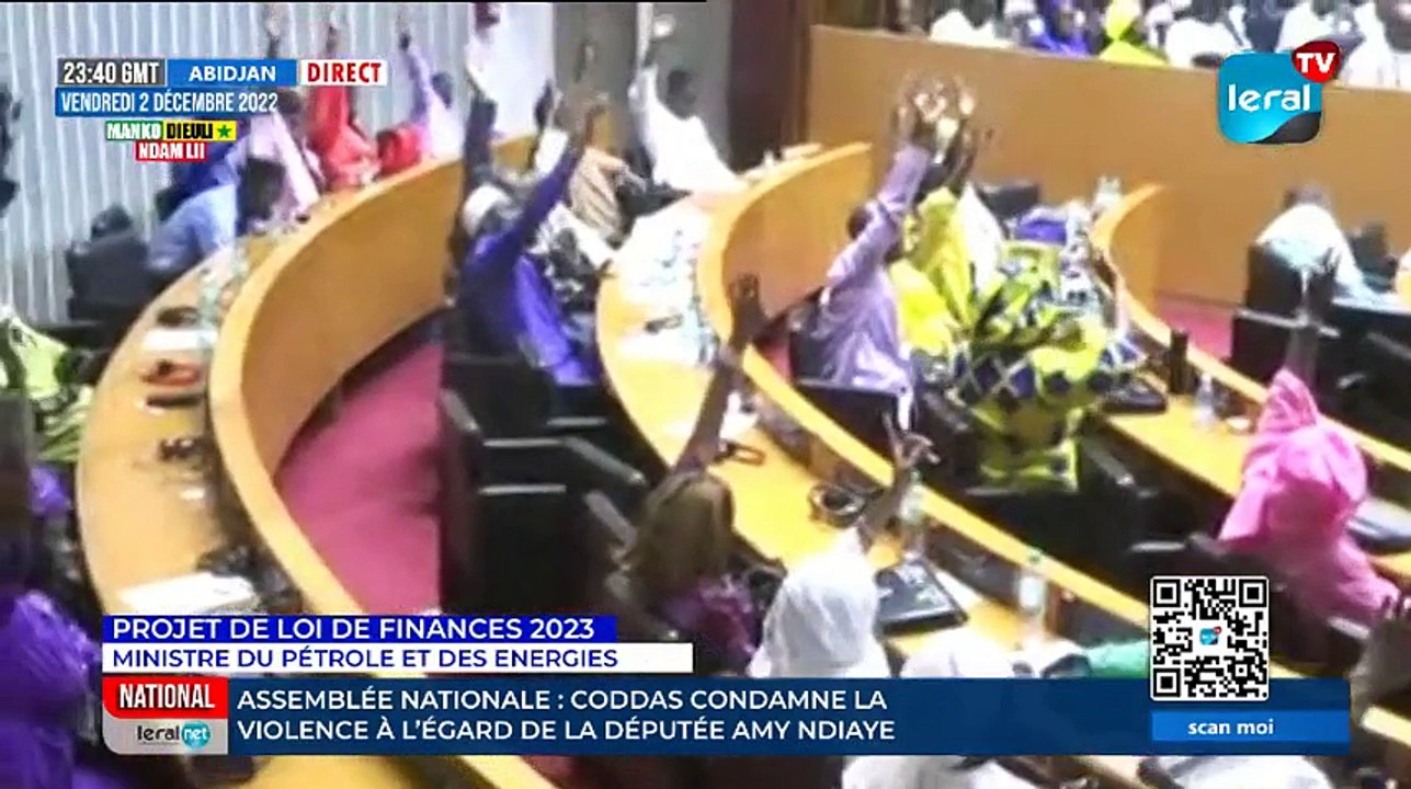 DIRECT  Assemblée nationale : Vote du budget 2023 Ministère du Pétrole et des Energies