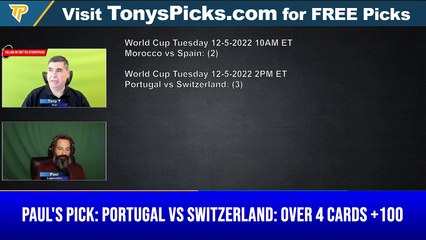 Soccer Picks Daily Show World Cup Football Picks - Predictions, Tonys Picks 12/5/2022
