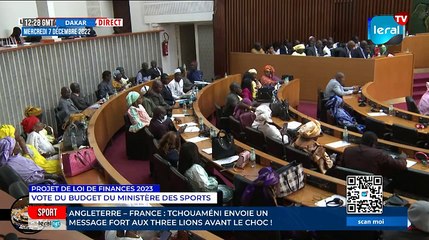 PROJET DE LOI DE FINANCES 2023 Vote du budget du ministère des Sports