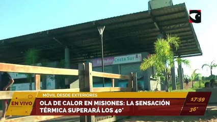 Ola de calor en Misiones: La sensación térmica llegó a los 41º.