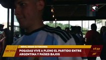 Posadas vive a pleno el partido entre Argentina y Países Bajos.