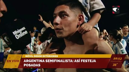 Argentina semifinalista: Así festeja Posadas.