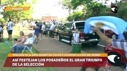 Argentina campeón del mundo: así celebran los posadeños el triunfo de la Selección Argentina