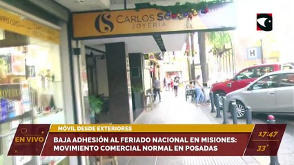 Baja adhesión al feriado en Misiones: Movimiento comercial normal en Posadas.