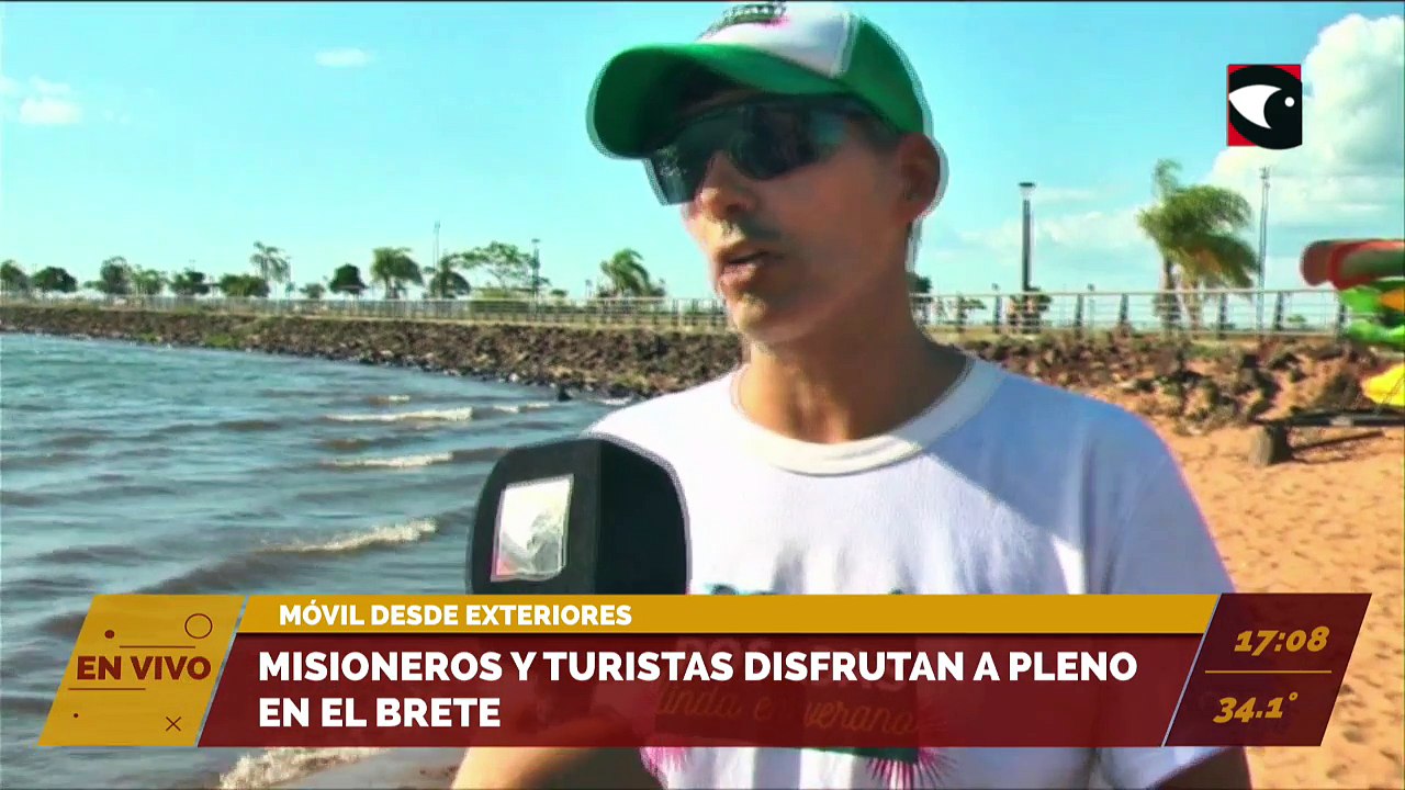 Misioneros y turistas disfrutan a pleno en El Brete.