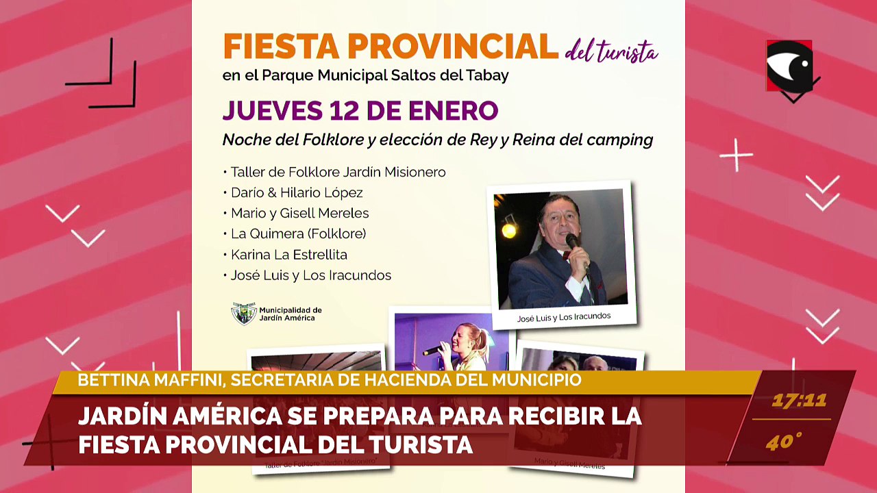 Jardín América se prepara para recibir la Fiesta Provincial del Turista. Entrevista con Bettina Maffini, secretaria municipal de Hacienda.