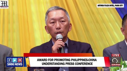 AWARD FOR PROMOTING PHILIPPINES-CHINA UNDERSTANDING