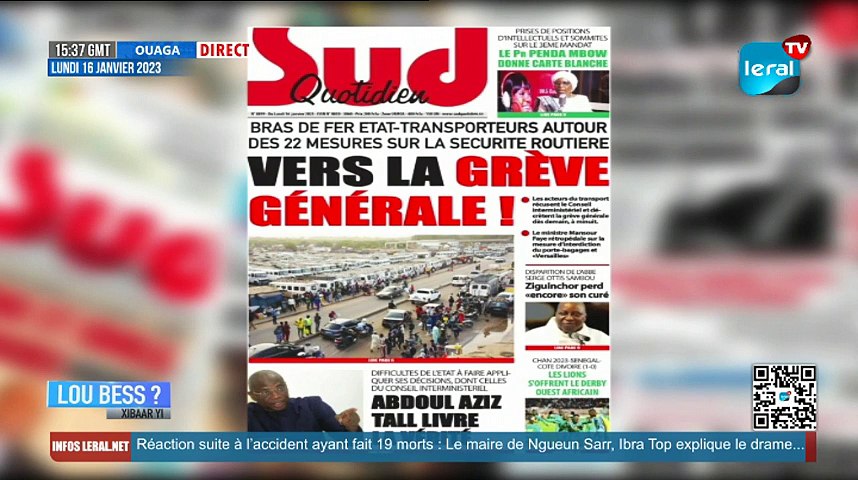 direct de Louga arrivée du ministre de l'intérieur  sur ls lieux de l'accident