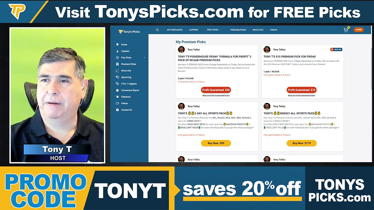 Game Day Picks Show Live Expert NBA NCAAB Picks - Predictions, Tonys Picks 2/3/2023