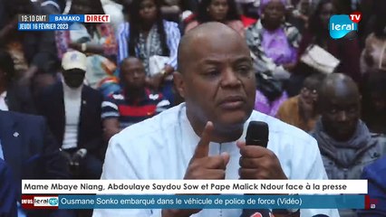 Suivez la conférence de Mame Mbaye, Pape Malick Ndour et Abdoulaye Sow
