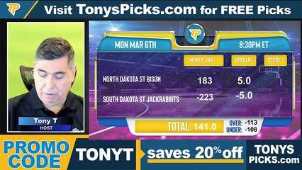 Game Day Picks Show Live Expert NCAAB Picks - Predictions, Tonys Picks 3/6/2023