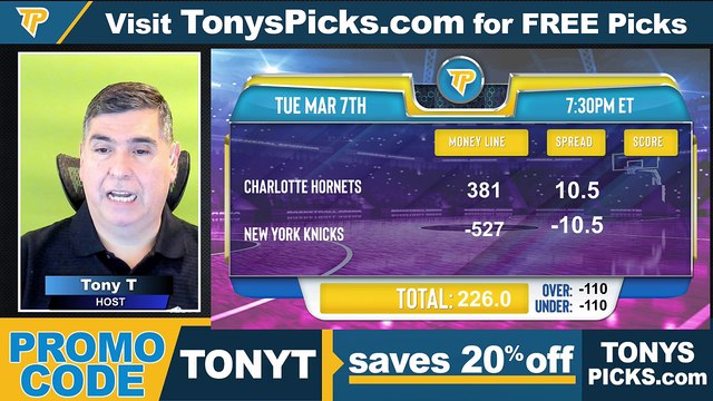 Game Day Picks Show Live Expert NBA NCAAB Picks - Predictions, Tonys Picks 3/7/2023