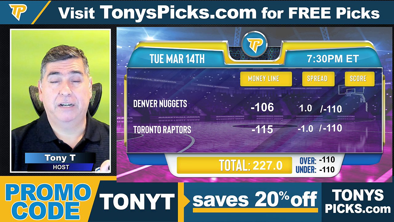 Game Day Picks Show Live Expert NBA NCAAB Picks - Predictions, Tonys Picks 3/14/2023