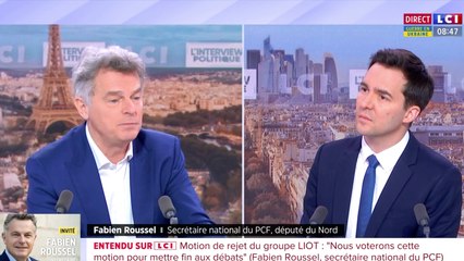 Fabien Roussel est l'invité de LCI, jeudi 16 mars