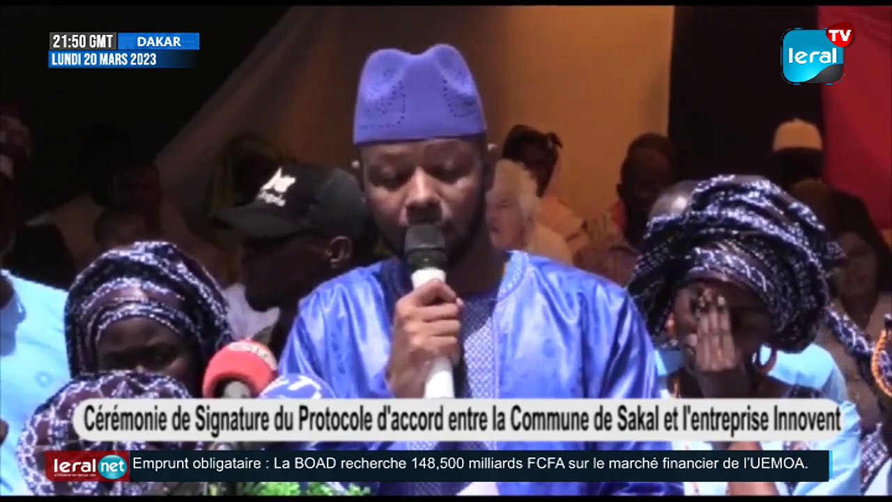 Cérémonie de Signature du Protocole d'accord entre la Commune de Sakal et l'entreprise Innovent