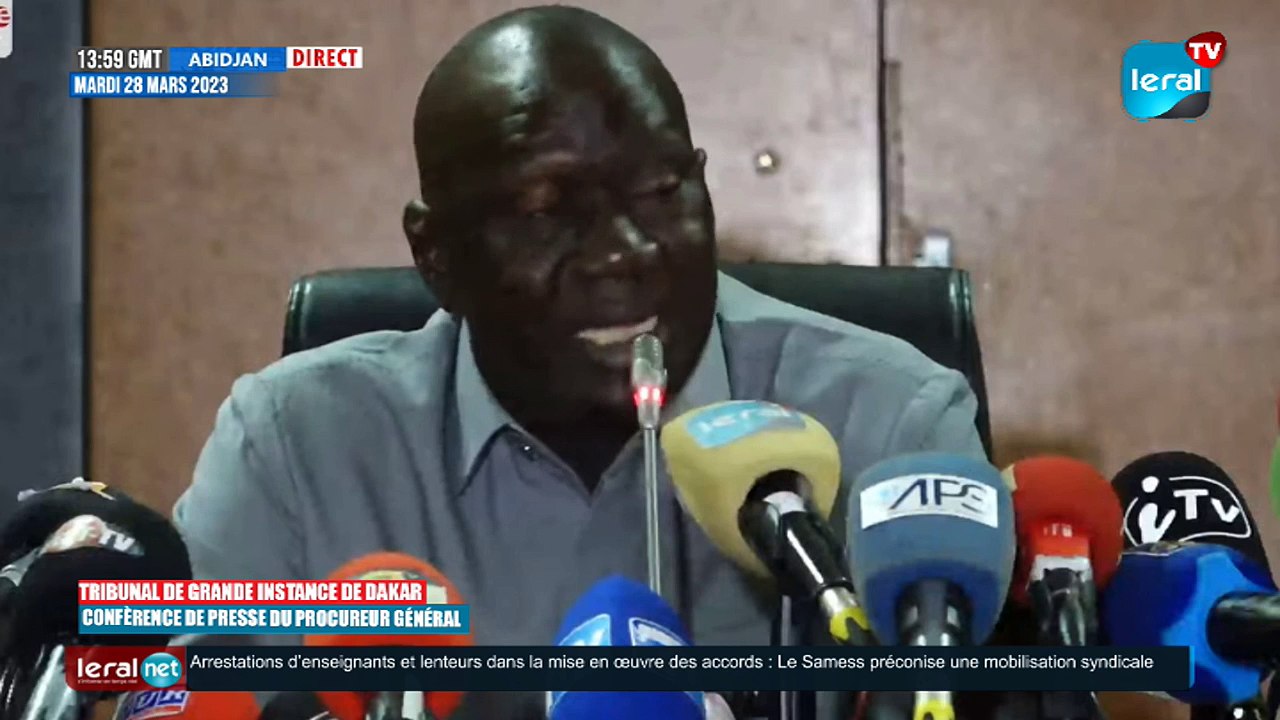 Conférence de presse du procureur de la république de Dakar