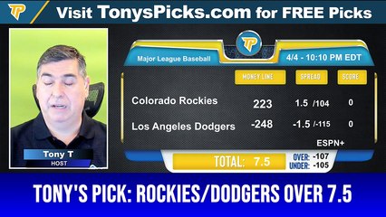 Game Day Picks Show Live Expert MLB NHL Picks - Predictions, Tonys Picks 4/4/2023