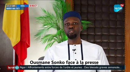 Ousmane Sonko en direct, apres la sortie de Barthlemy Dias