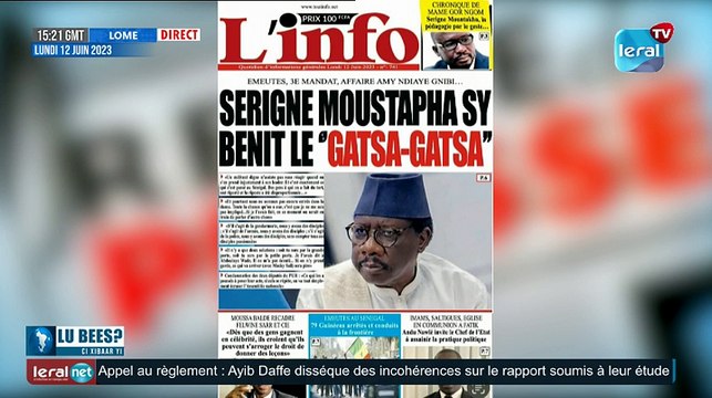 LOU BESS XIBAAR YI 15H GMT CE 12/06/2023 AVEC PAPE MAGUETTE BA #LERALTV