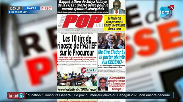 LOU BESS XIBAAR YI 15H GMT CE 15/06/2023 AVEC PAPE MAGUETTE BA #LERALTV