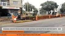 Posadas: desvío programado sobre avenida San Martín en sentido norte – sur