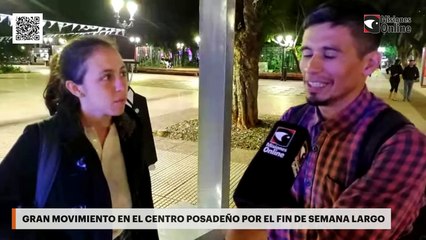 Gran movimiento en el centro posadeño por el fin de semana largo