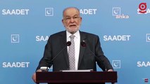Saadet Partisi Genel Başkanı Temel Karamollaoğlu açıklama yapıyor