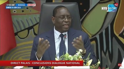 DIRECT PALAIS : CONCLUSIONS DIALOGUE NATIONAL AU SENEGAL - SAMEDI 24 JUIN 2023