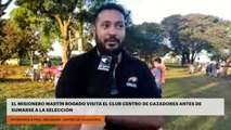 El misionero Martín Bogado visita el club Centro de Cazadores antes de sumarse a la Selección