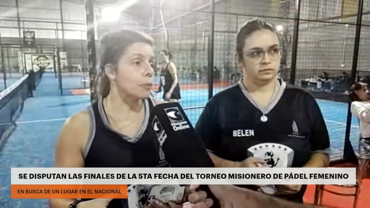 Se disputan las finales de la 5ta fecha del Torneo Misionero de Pádel Femenino