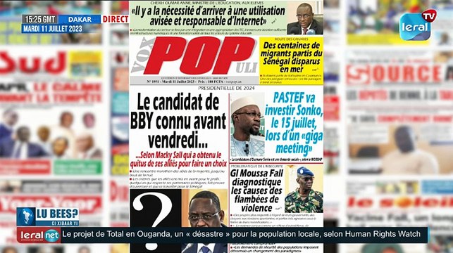 LOU BESS XIBAAR YI 15H GMT CE 11/07/2023 AVEC PAPE MAGUETTE BA