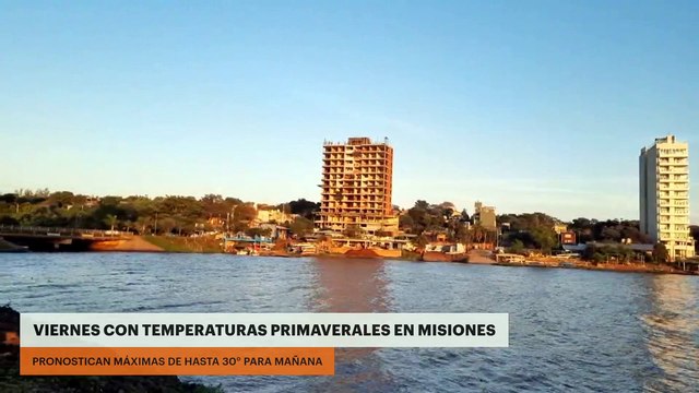 Viernes con temperaturas primaverales en Misiones