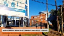 Anticipan cortes de agua en varios barrios de Posadas