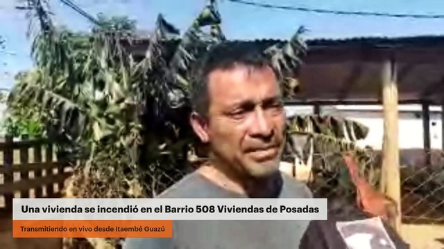 Una vivienda se incendió en el Barrio 508 Viviendas de Posadas