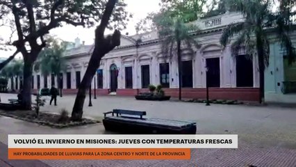Volvió el invierno en Misiones: jueves con temperaturas frescas