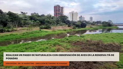 Realizan un paseo de naturaleza con observación de aves en la Reserva Itá de Posadas