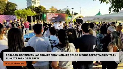 Posadas: continúan las finales provinciales de los Juegos Deportivos Evita en el Skate Park de El Brete