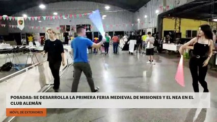 Download Video: Posadas: se desarrolla la primera feria medieval de Misiones y el NEA en el Club Alemán