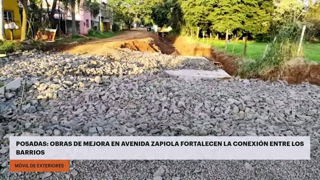 Posadas: Obras de mejora en avenida Zapiola fortalecen la conexión entre los barrios