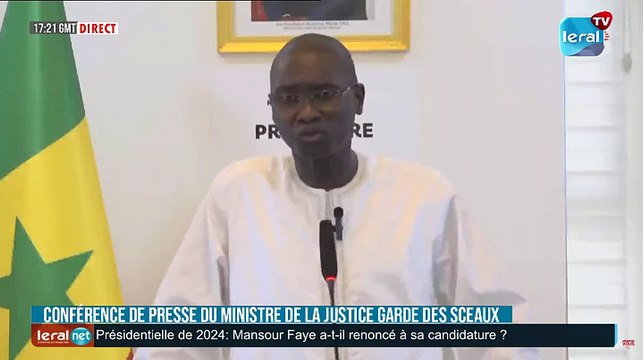 Affaire Juan : Le ministre de la justice Madior Fall S'adresse aux Sénégalais